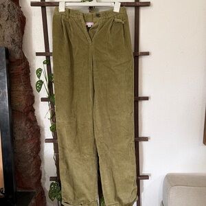 The Rosemilk Corduroy Pants in Olive Green